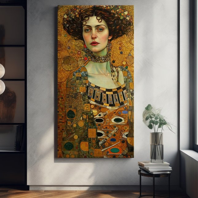 Klimt Adele Bloch-Bauer Gold Mosaic Painting Canva Canvas Print (Creator Uploaded)