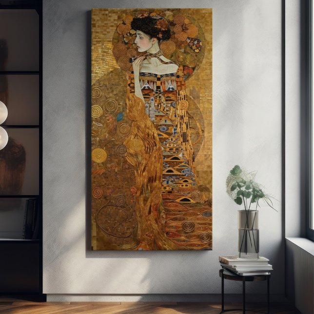 Klimt Adele Bloch-Bauer Gold Mosaic Painting Canva Canvas Print (Creator Uploaded)