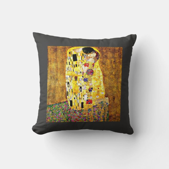 Klimt art  - The Kiss Throw Pillow (Front)