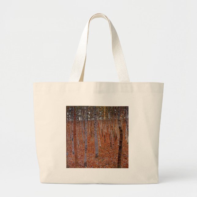 Klimt Beechwood-Forest Large Tote Bag (Front)