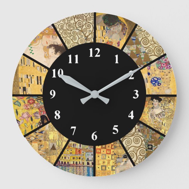 Klimt Clock - Famous Artist Gold Classic Art Clock (Front)