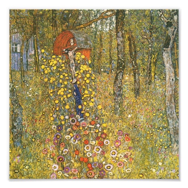 Klimt Farm Garden with Crucifix Print (Front)