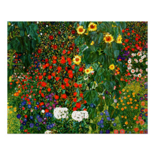 Klimt: Flower Garden Mouse Pad Poster