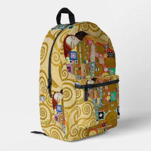 Klimt Fulfilment Mosaic: Vintage Stoclet Frieze Printed Backpack
