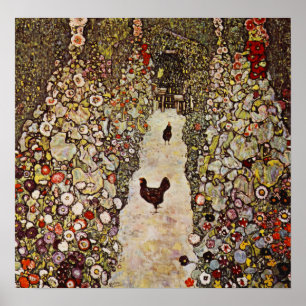 Klimt Garden Avec Poster De Coq