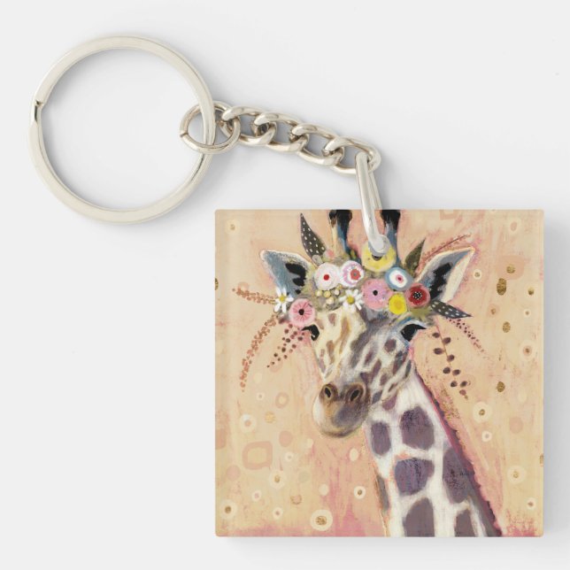 Klimt Giraffe | Orné De Fleurs (Devant)