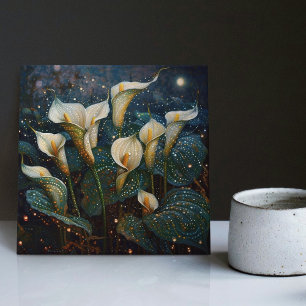 Klimt Golden Calla Lilies Symbolism Art Nouveau Ce Tile