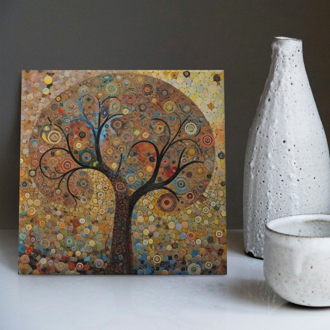 Klimt Golden Tree of Life Abstract Art Nouveau Tile (Creator Uploaded)