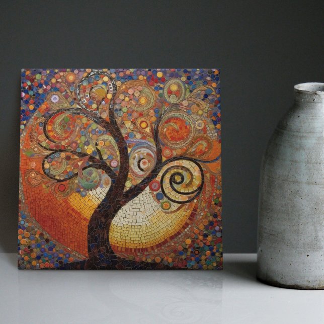 Klimt Golden Tree of Life Abstract Art Nouveau Tile (Creator Uploaded)