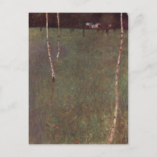 Klimt, Gustav Bauernhaus mit Birken 1900 Technique Postcard