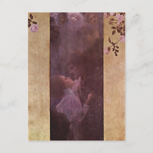 Klimt, Gustav Die Love 1895 Technique ?l on Lein Postcard (Front)