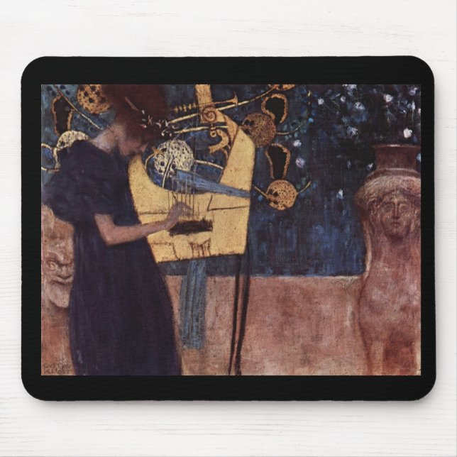 Klimt Gustav The Music Mouse Pad (Front)