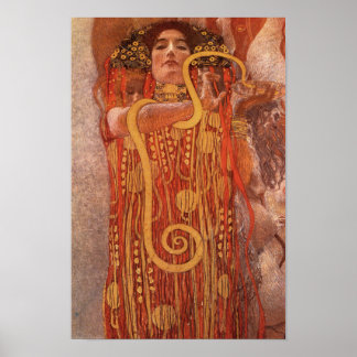 Klimt Hygieia Medicine Poster Art Déco Imprimer