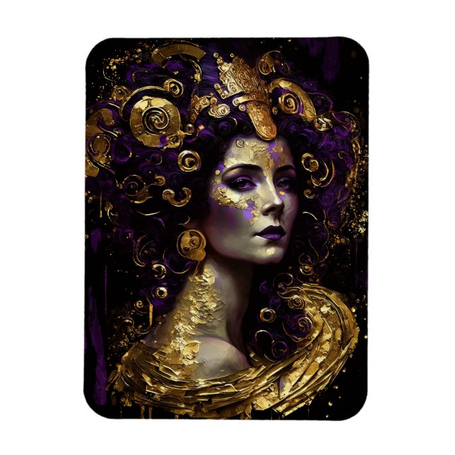 Klimt Inspiré Queen Goddess Magnet (Vertical)