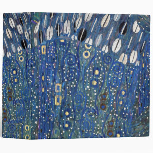 Klimt inspired Blue Gold Art Nouveau Binder