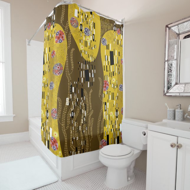 Klimt Inspired Gold Pattern Art Nouveau The Kiss (In Situ)