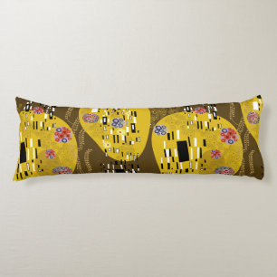 Klimt Inspired Gold Pattern Art Nouveau The Kiss Body Pillow