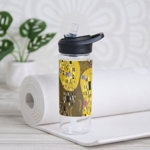 Klimt Inspired Gold Pattern Art Nouveau The Kiss Water Bottle