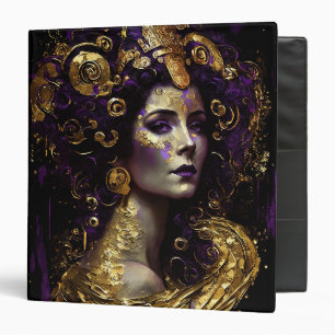Klimt Inspired Queen Goddess 3 Ring Binder