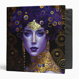Klimt Inspired Queen Goddess 3 Ring Binder