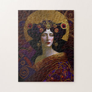 Klimt Inspired Queen Goddess Jigsaw Puzzle