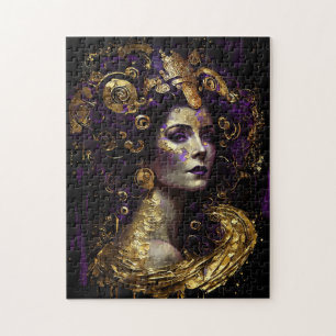Klimt Inspired Queen Goddess Jigsaw Puzzle