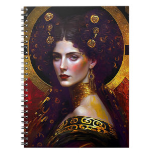 Klimt Inspired Queen Goddess Notebook