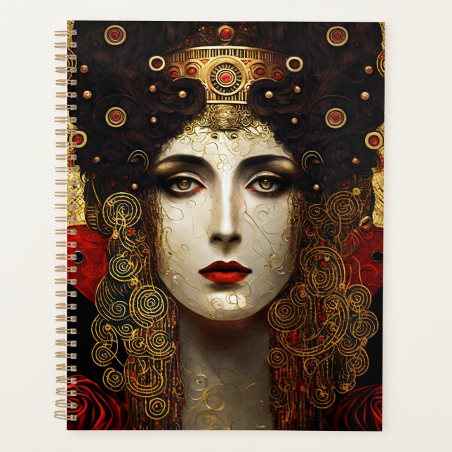 Klimt Inspired Queen Goddess Planner (Front)