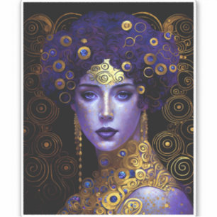 Klimt Inspired Queen Goddess Sticker