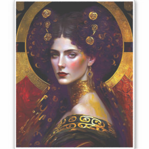 Klimt Inspired Queen Goddess Sticker