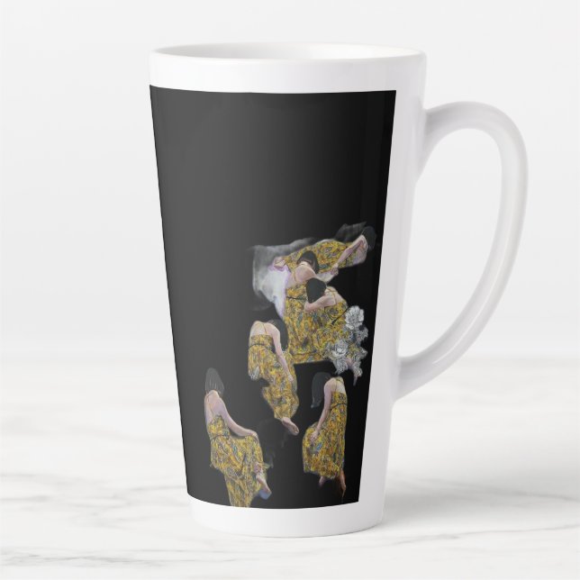 Klimt-Inspired Surreal Collage Latte Mug (Right)