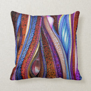 Klimt Meets O'Keeffe Throw Pillow