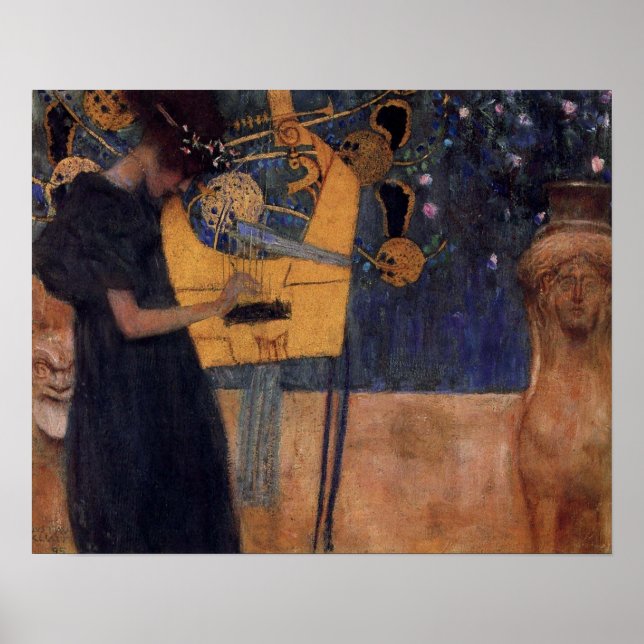 Klimt Music Harp Poster (Front)