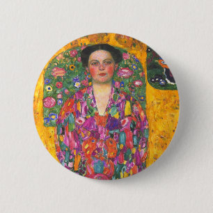 Klimt Portrait of Eugenia Primavesi 2 Inch Round Button