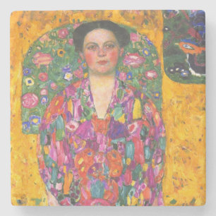Klimt Portrait of Eugenia Primavesi Stone Coaster