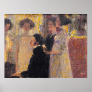 Klimt - Schubert On The Piano Poster
