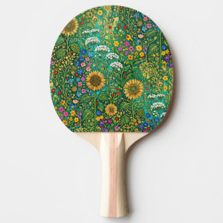 Klimt Sunflower Meadow Ping Pong Paddle
