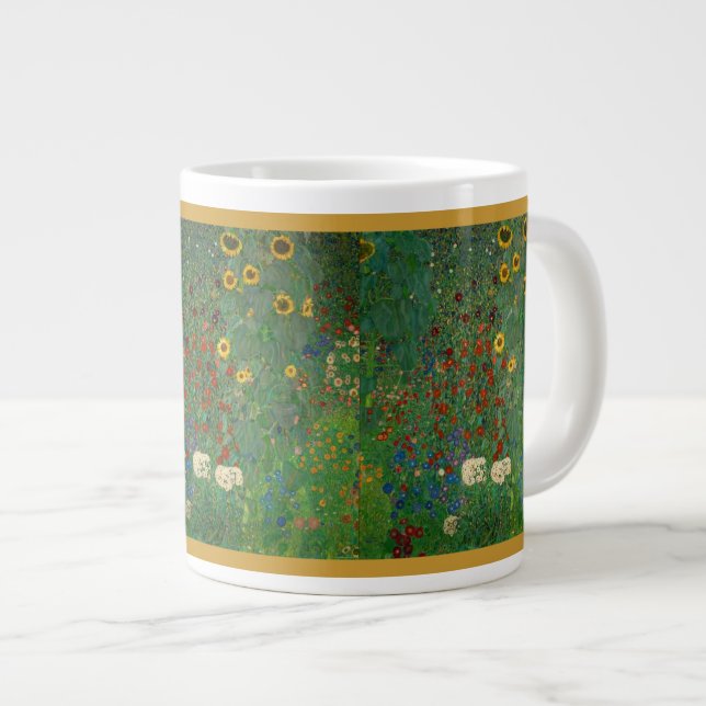 Klimt Sunflowers Jumbo Mug (Front Right)