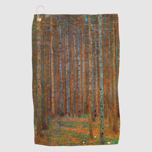 Klimt - Tannenwald Pine Forest Golf Towel (Front)