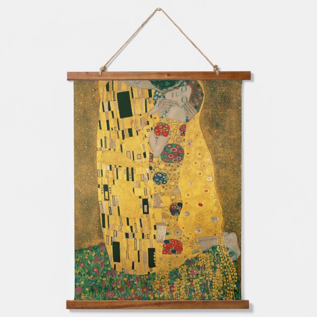 Klimt // The Kiss Painting Hanging Tapestry (Front)