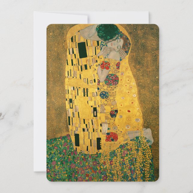 Klimt // The Kiss Painting Invitation (Front)