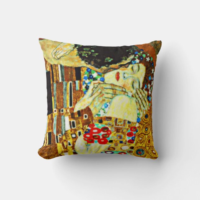 Klimt - The Kiss Throw Pillow (Front)