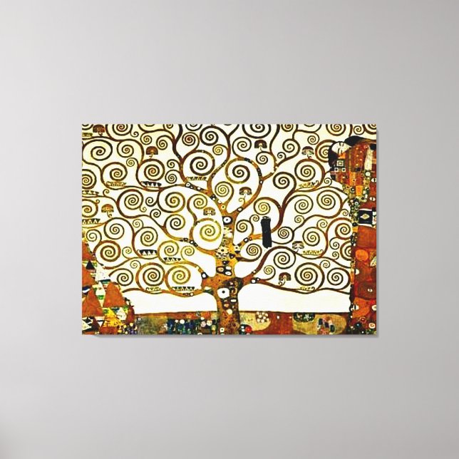 Klimt - The Tree of Life, stoclet frieze Canvas Print (Front)