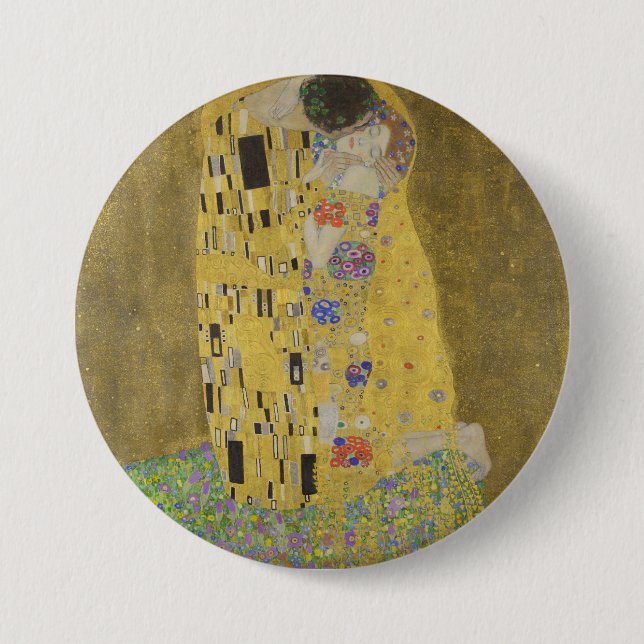 Klimt's The Kiss 3 Inch Round Button (Front)