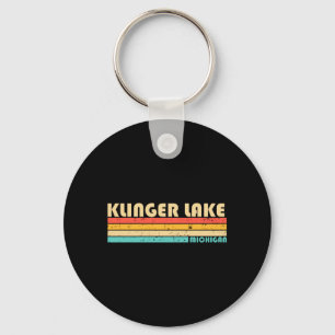 Klinger Lake Michigan Funny Fishing Camping Summer Keychain