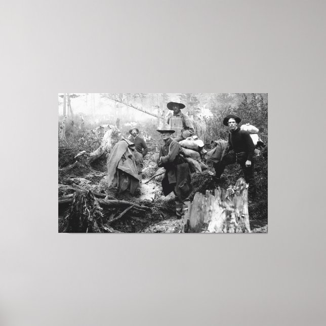 Klondike Gold Rushing to DEATH 1897 Canvas Print (Front)