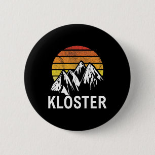 Kloster Swiss Alp Switzerland Ski Resort Snowboard 2 Inch Round Button