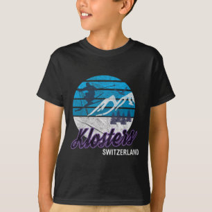 Klosters Swiss Alps Switzerland Ski Resort Snowboa T-Shirt