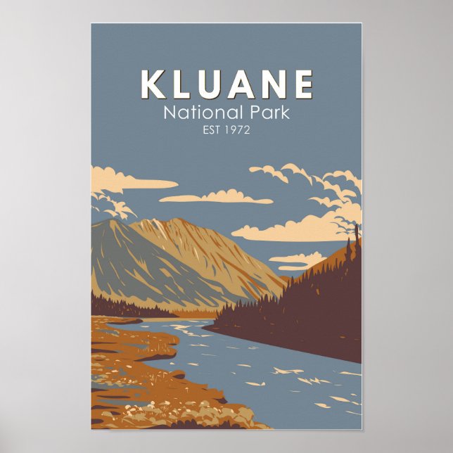 Kluane National Park Still Brook Canada Travel Art Poster (Front)