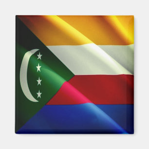 KM - Comoros - Flag Waving Magnet